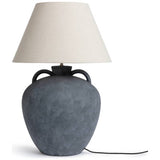 Habitat 59cm ceramic table lamp grey and white, UK version