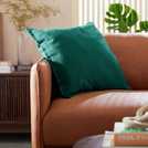 Habitat green linen look cushion 50x50cm, UK version