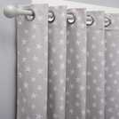 Habitat kids star blackout eyelet curtain grey 168cm x 137cm, UK version