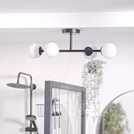Habitat black bathroom flush ceiling light, UK version