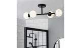 Habitat black bathroom flush ceiling light, UK version