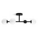 Habitat black bathroom flush ceiling light, UK version
