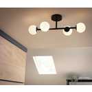 Habitat black bathroom flush ceiling light, UK version
