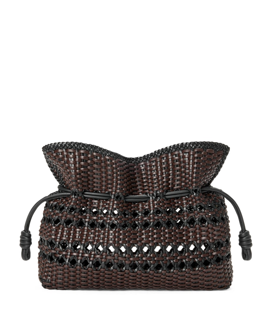 LOEWE Flamenco clutch bag in woven leather (British brand)