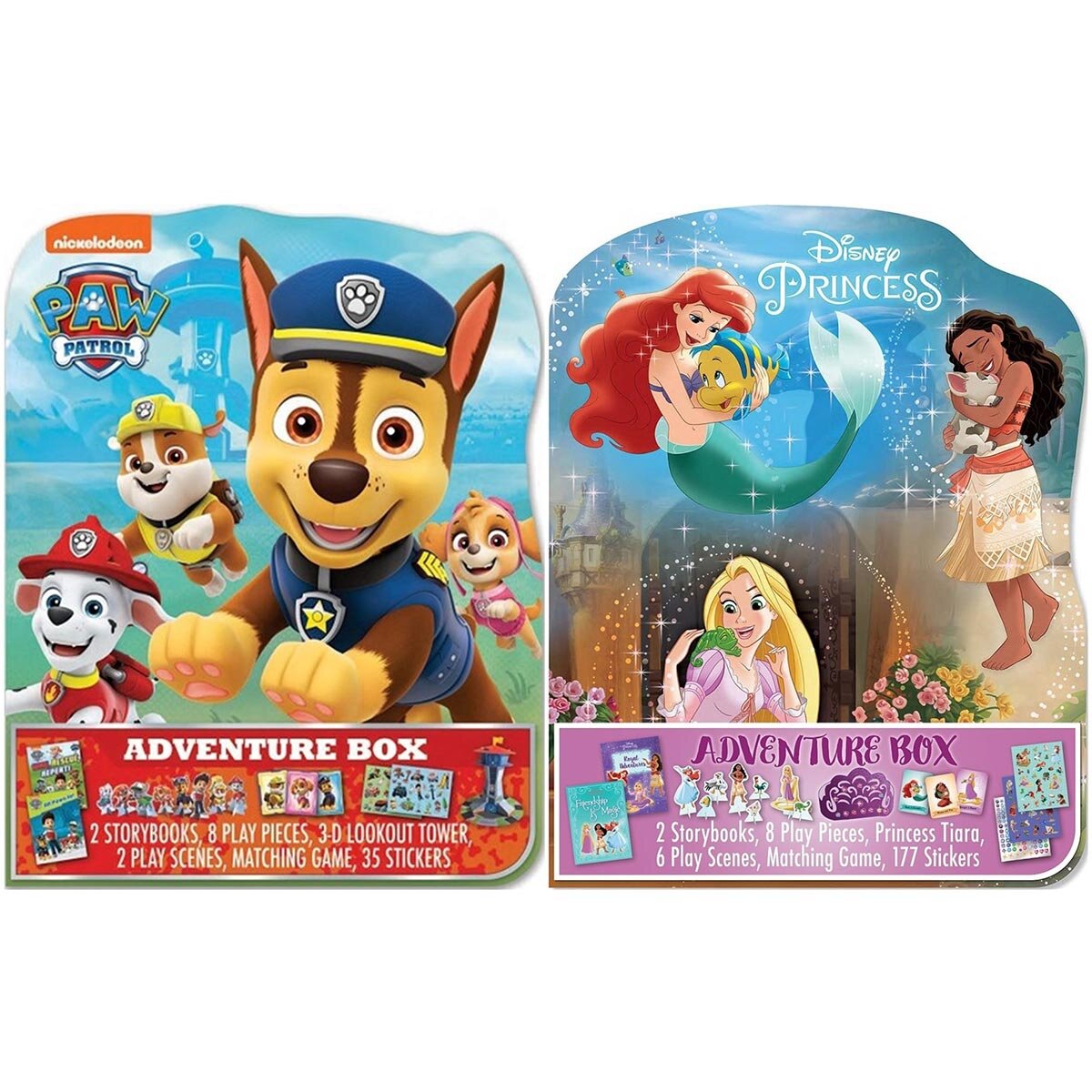 Disney Princess adventure box with storybooks and stickers (British brand)