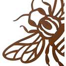 Set of three metal bee garden wall art, UK version