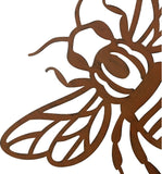 Set of three metal bee garden wall art, UK version