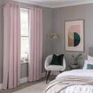 Habitat blush pink eyelet velvet curtains 117x137cm, UK version
