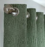 Habitat Thermal Eyelet Curtains Green 168x183cm, UK version