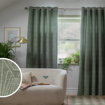 Argos Habitat ستائر عازلة بالحرارة بحلقات خضراء ستائر نوافذ 117x137 سم - اشترِ عبر الإنترنت من McGrocer