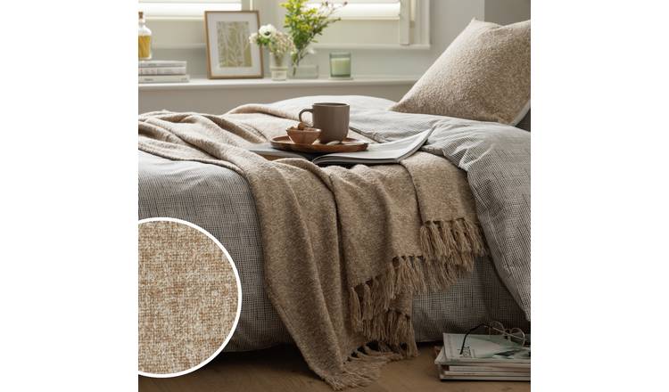 Habitat Boucle Throw natural 125x150cm, UK version