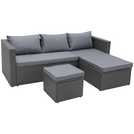 Argos Home grey rattan 4 seater garden sofa set - British product