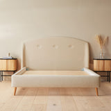 Silentnight Evana double boucle ivory bed frame (British brand)