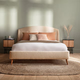 Silentnight Evana double boucle ivory bed frame (British brand)
