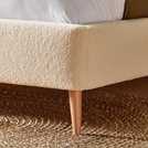Silentnight Evana double boucle ivory bed frame (British brand)