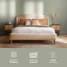 Silentnight Evana double boucle ivory bed frame (British brand)