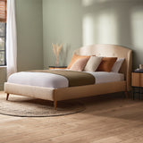 Silentnight Evana Kingsize Boucle Bed Frame in Ivory (British brand)