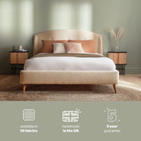 Silentnight Evana Kingsize Boucle Bed Frame in Ivory (British brand)
