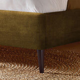 Silentnight Evana Kingsize Velvet Bed Frame in Olive (British brand)