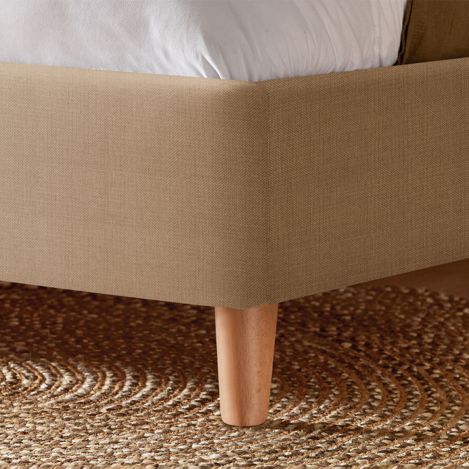 Silentnight Evana Double Fabric Bed Frame Beige (British brand)