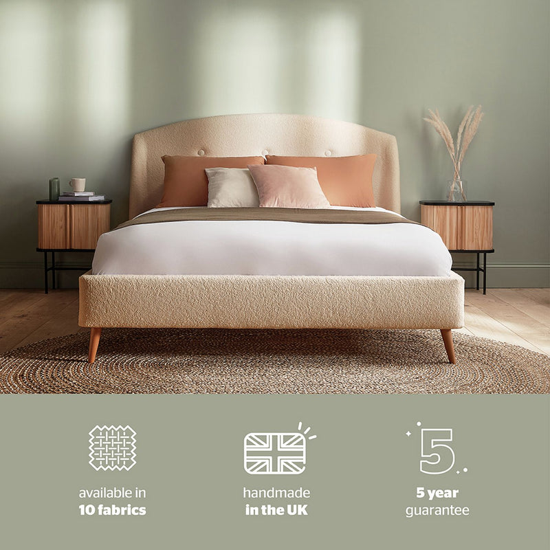 Silentnight Evana Double Fabric Bed Frame Beige (British brand)