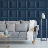 Fresco Wood Panel Blueberry Wallpaper 52cm x 10m roll - British product