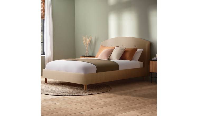 Silentnight Evana Kingsize Fabric Bed Frame in Beige (British brand)