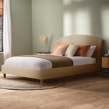 Silentnight Evana Kingsize Fabric Bed Frame in Beige (British brand)