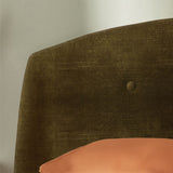 Silentnight double velvet bed frame in olive (British brand)