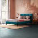 Silentnight Octavia Double Velvet Bed Frame in Teal (British brand)
