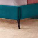 Silentnight Octavia Double Velvet Bed Frame in Teal (British brand)