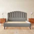 Silentnight Oriana Kingsize Velvet Bed Frame in Silver (British brand)