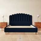 Silentnight Velvet Bed Frame Blue Kingsize (British brand)