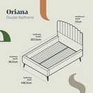 Silentnight Oriana double velvet bed frame in green (British brand)