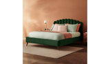 Silentnight Oriana double velvet bed frame in green (British brand)