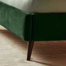 Silentnight Oriana double velvet bed frame in green (British brand)