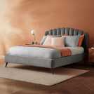 Silentnight Oriana Double Velvet Bed Frame - Silver