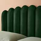 Silentnight Oriana Superking Velvet Bed Frame in green, superking size (British brand)