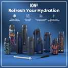Ion8 Ash Navy water bottle 400ml, UK version