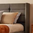 Silentnight Double Velvet Bed Frame in Charcoal (British brand)