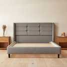 Silentnight Kingsize Fabric Bed Frame Stone Grey (British brand)