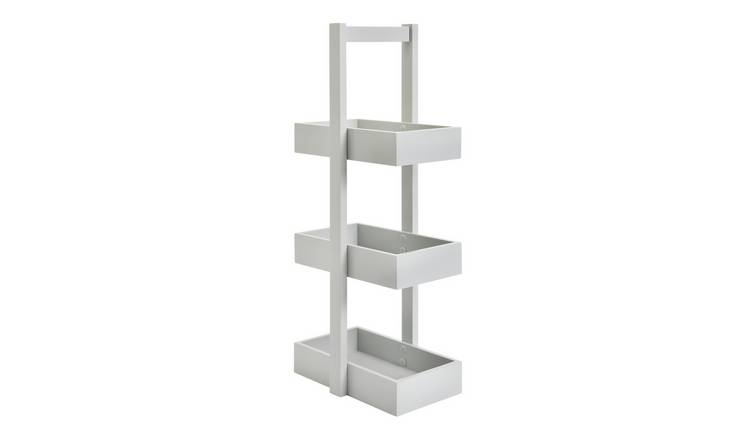 Argos Home 3-Tier Caddy grey bathroom storage unit (British brand)