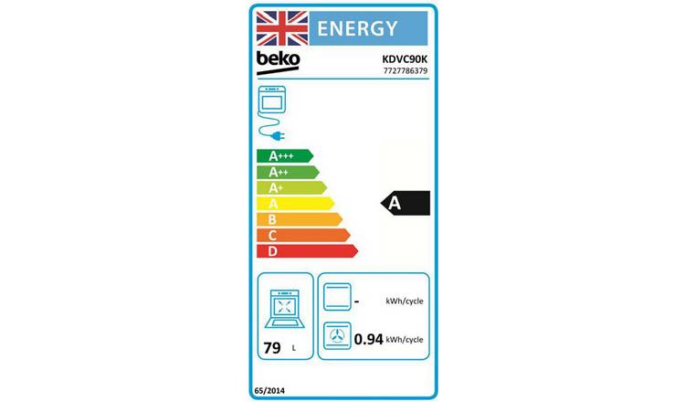 Beko electric range cooker black 90cm - British product