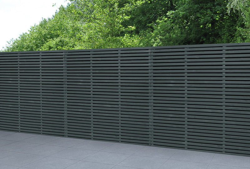 Forest Garden grey fence panel set of 3 - British product