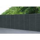 Forest Garden grey fence panel set of 3 - British product
