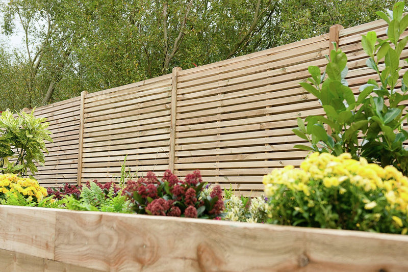 Forest Garden 6x6 Double Slatted Panel x3 set - British product