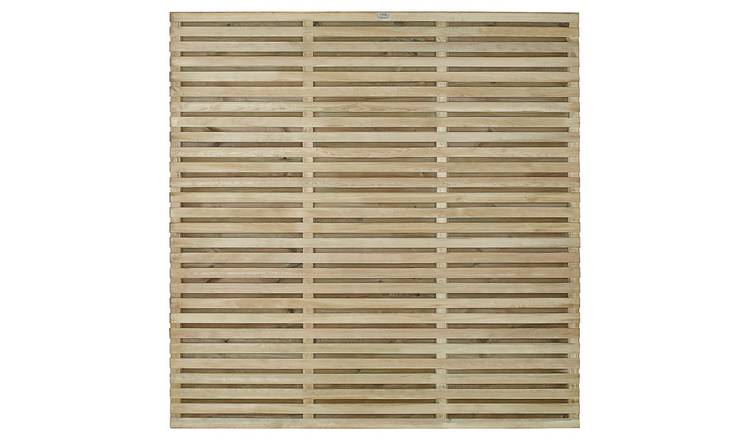 Forest Garden 6x6 Double Slatted Panel x3 set - British product