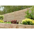 Forest Garden 6x6 double slatted fence panel pack of 4 - British product