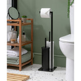 Argos Home 3-in-1 toilet roll holder black metal, UK version