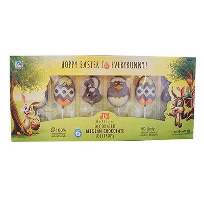 Belfine Sucettes Belges au Chocolat Pâques 6 x 35g